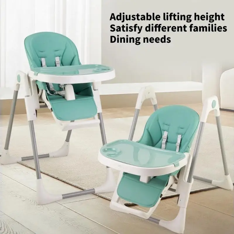 D7YD-cojín para trona para niños, funda protectora para silla comedor bebé, almohadilla cuero PU y esponja, cómodo para - imagen 4