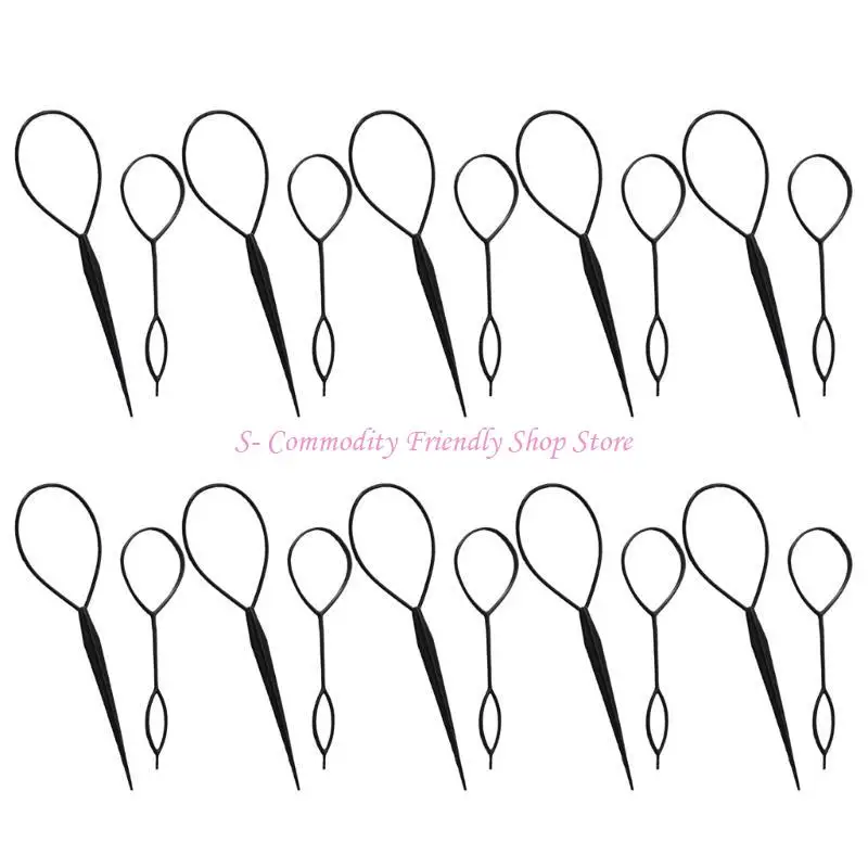 85AE 10Pcs Hair Styling Tool Ponytail Maker Topsy Hair Tail Tools Women Hairstyle