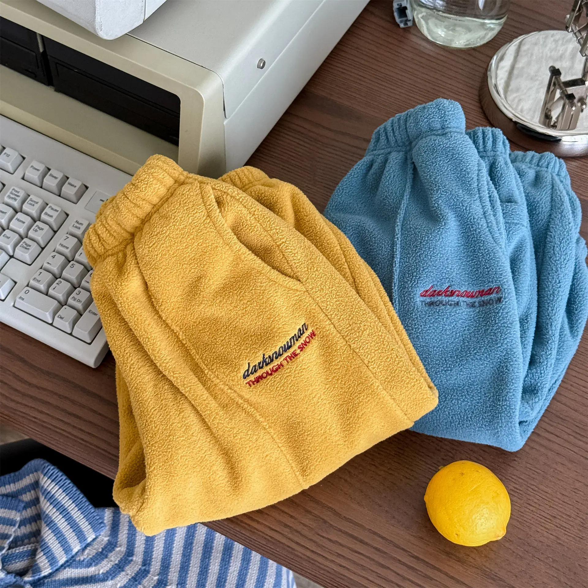 Pantalones de invierno para niños de 1 a 8 años, pantalones gruesos y cálidos para niños, pantalones largos de estilo coreano para niñas - imagen 4