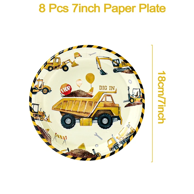 8pcs 7inch plate