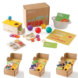 Juguete Montessori de madera para bebé, caja cajón Macaron permanente, tambor ocupado, forma Color, cognición, partido, juguetes sensoriales educativos