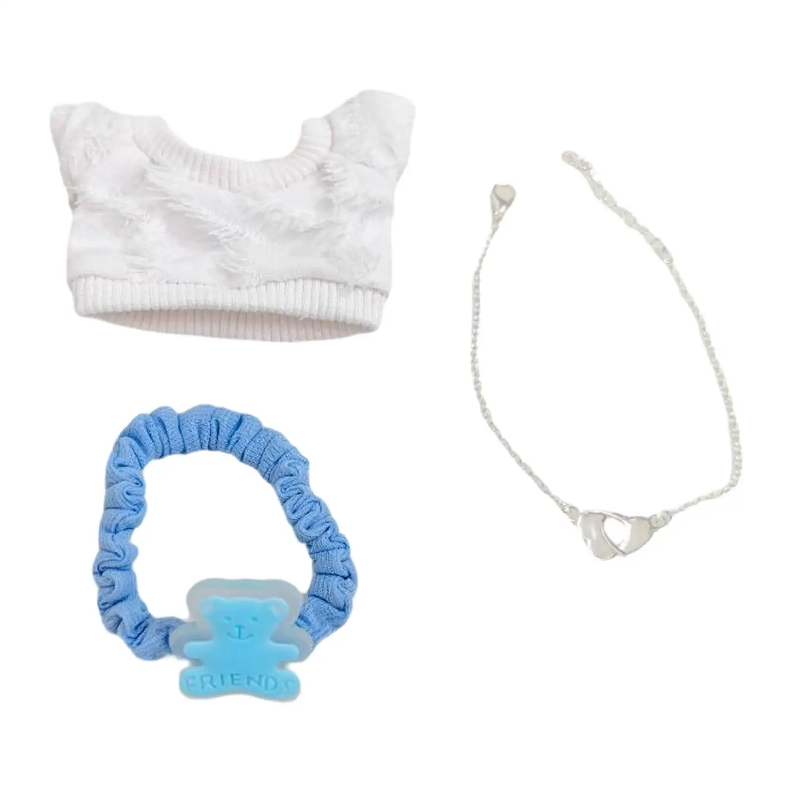 Doll Apparel Set for Kids with DIY Decoration And Pendant Outfits for 17cm Doll