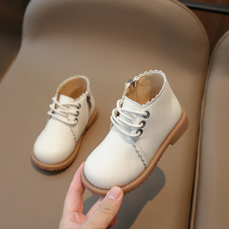 Zapatos de cuero para niñas, botas cómodas, antideslizantes, suela suave, zapatos de princesa, talla 21-30, Primavera - imagen 5