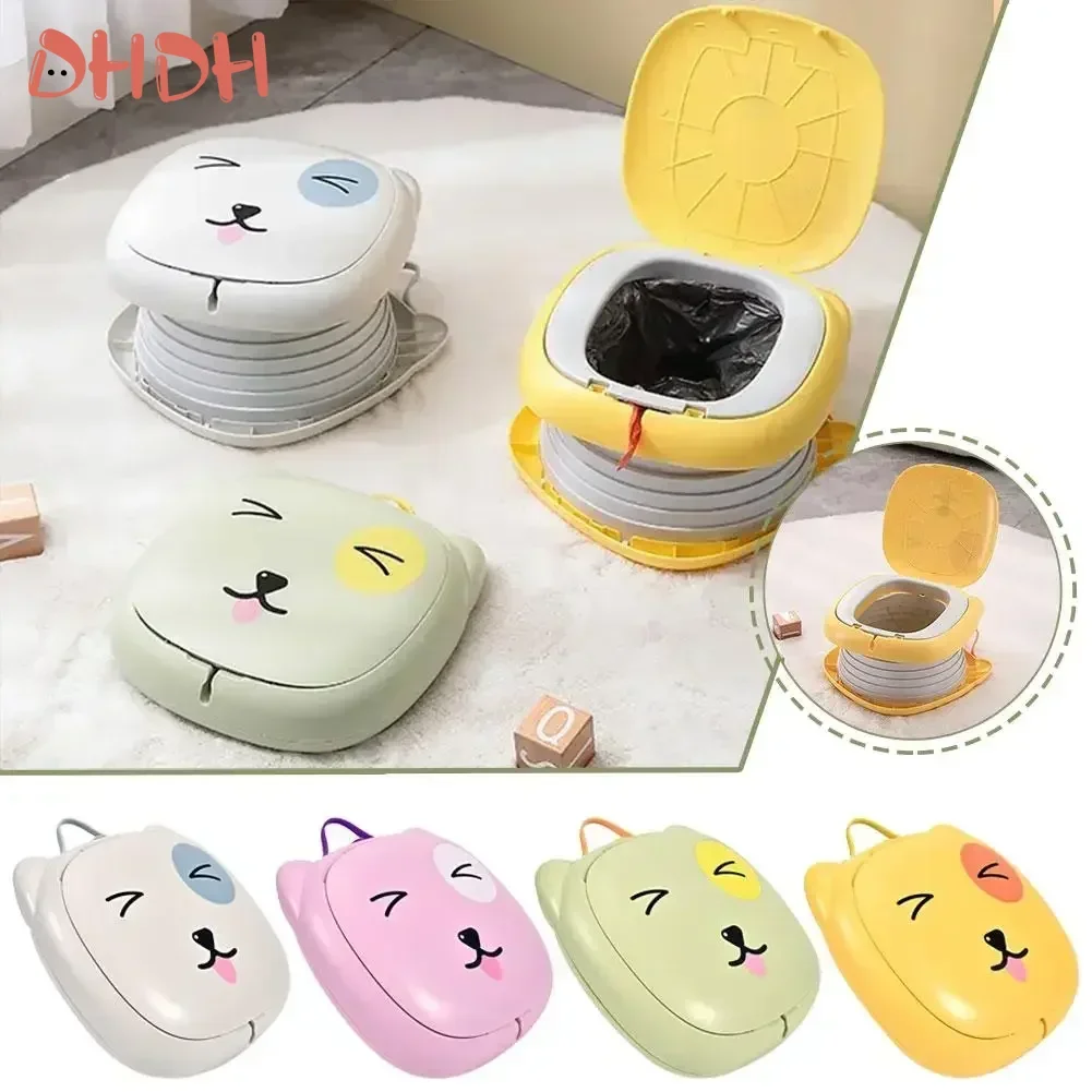 Orinal portátil para niños pequeños, orinal plegable de viaje, inodoro de entrenamiento para coche, Camping, baño interior y exterior para bebés y niños - imagen 2