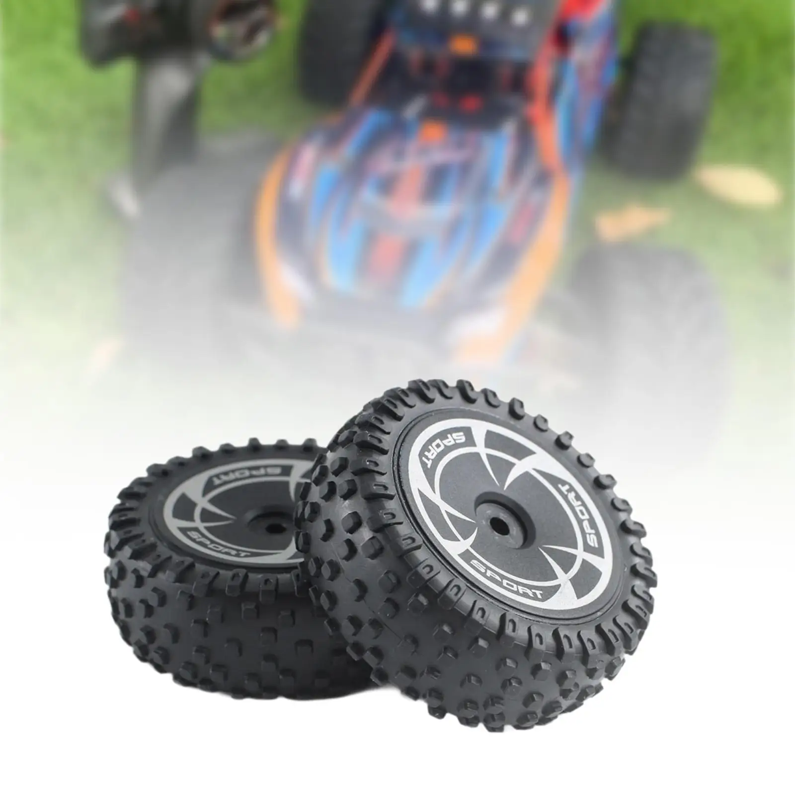 2x 1:14 RC Front Tires Truck Tyres for Wltoy 144016 Crawler RC Hobby Car