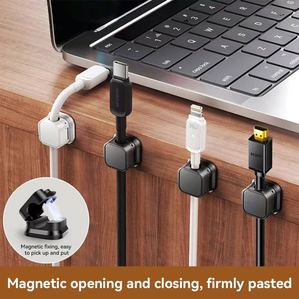 Organizador de cables magnético autoadhesivo para casa - imagen 4