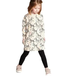 Vestido manga larga de algodón para niña – Otoño y primavera