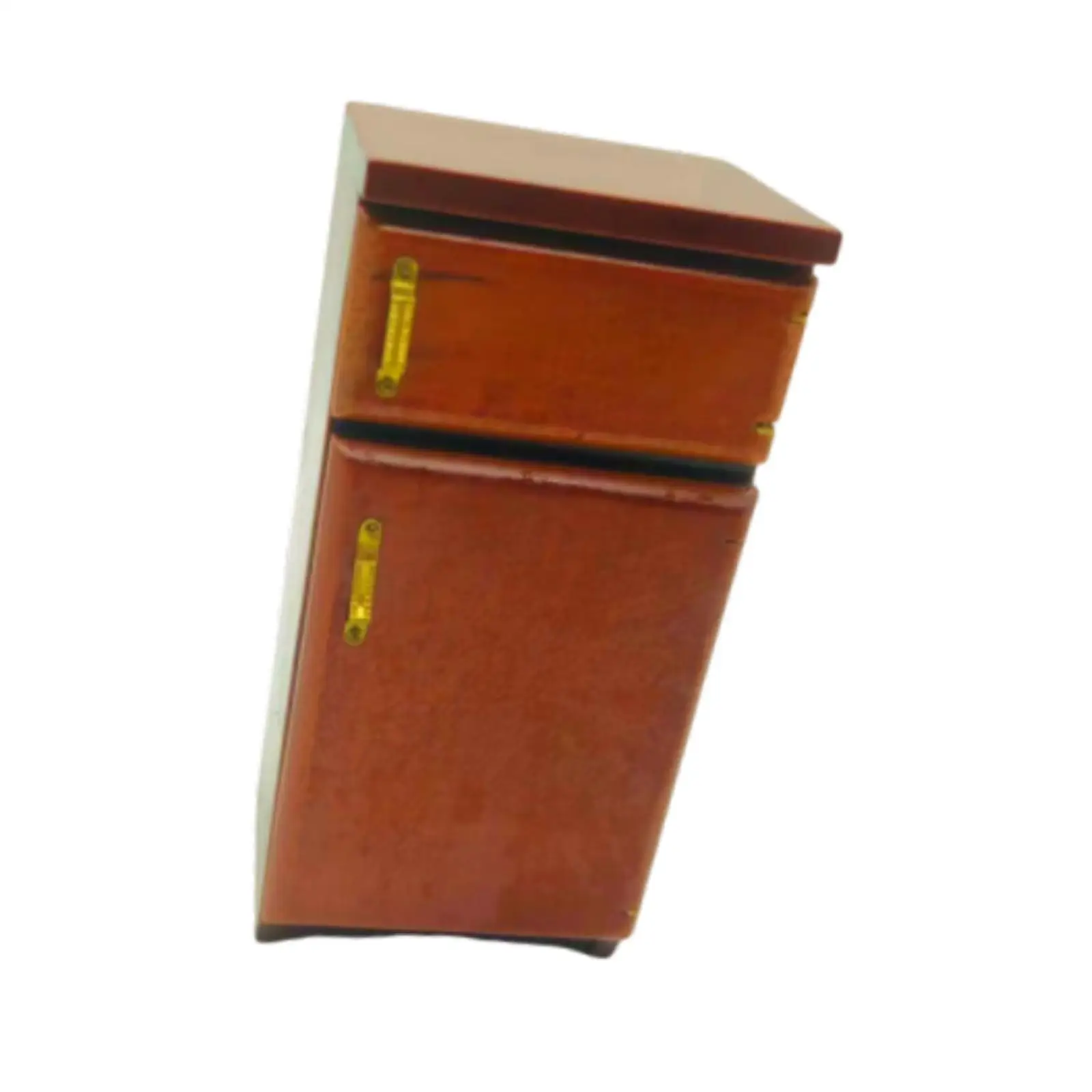 Dollhouse Fridge 1/12 Scale Smooth Polishing Party Favor Kitchen Appliance Dollhouse Fridge 1/12 Scale Smooth Polishing Party Favor Kitchen Appliance