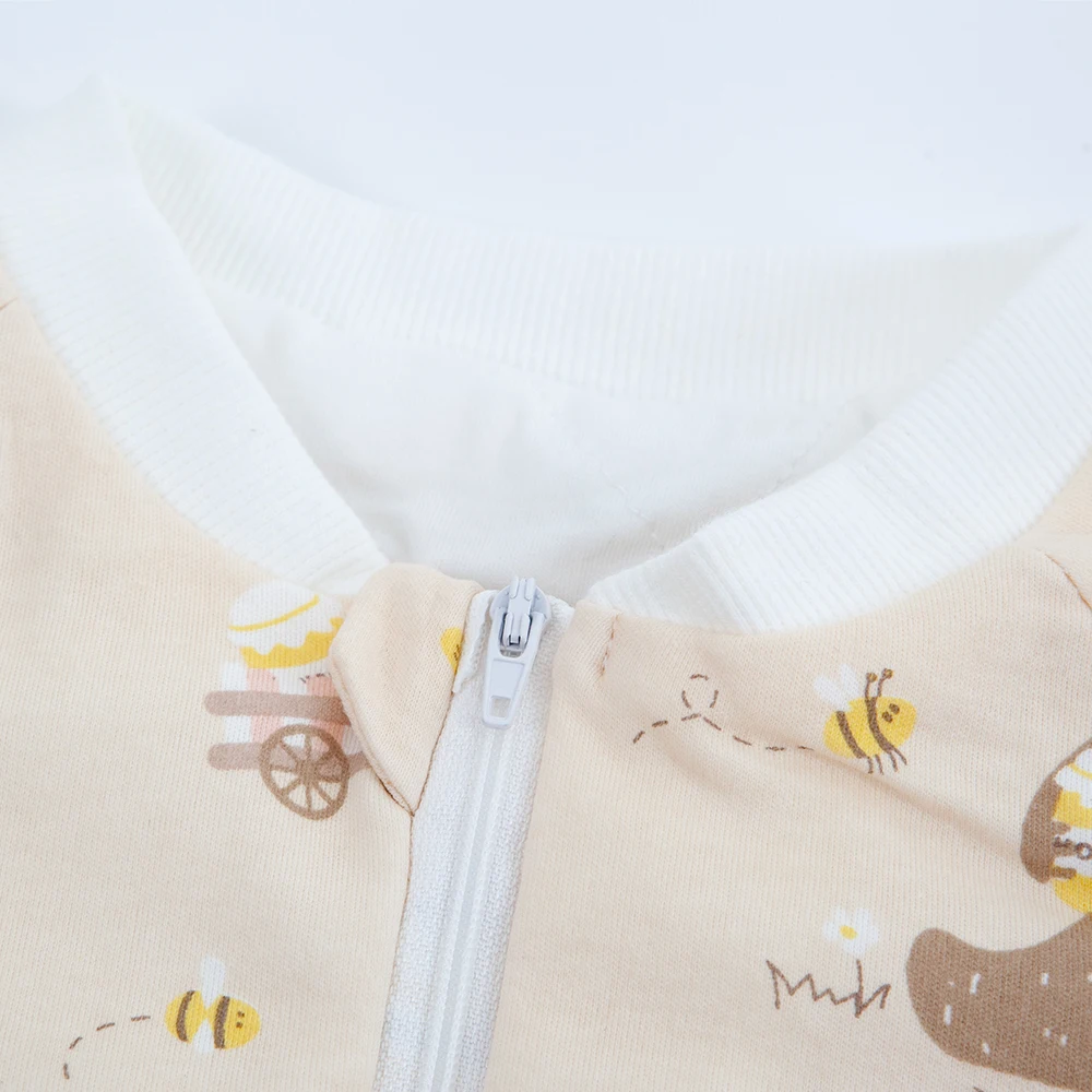 Saco de dormir para bebé en algodón suave con estampado oso y abeja - imagen 4