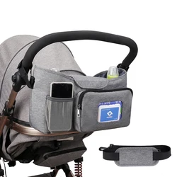 Bolsa de pañales impermeable acolchada para cochecito