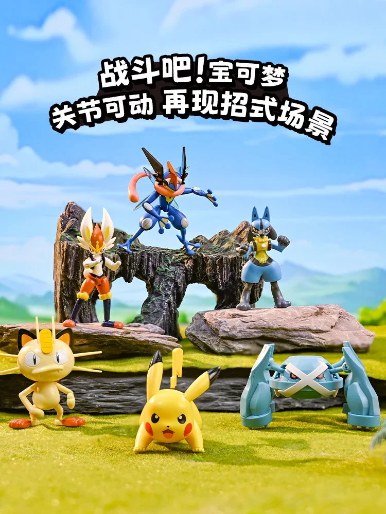 Bloques de construcción ensamblados de la serie Pokemon, Lucario Cenicienta Metagross Greninja Meowth Pikachu, personajes de acción, regalo para niños - imagen 2