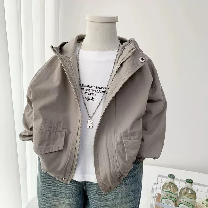 Abrigo con capucha infantil – Gabardina informal de entretiempo - imagen 3