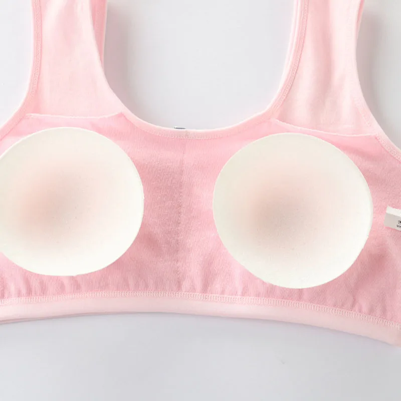 4 Piezas/Lote Sostenes para Niñas de 8-16 Años Algodón Esponja para Niñas Adolescentes Ropa Interior Niños Chaleco - imagen 2