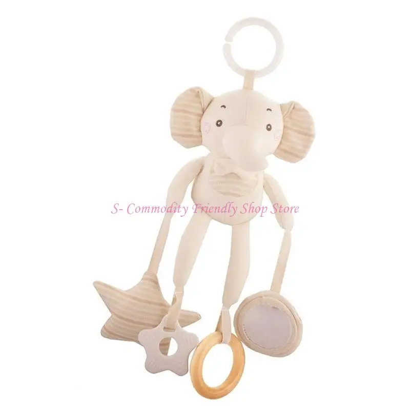 Sonajeros felpa suaves 85AE para bebés, juguetes desarrollo sensorial, campanillas montadas en cuna, sonajeros colgantes, - imagen 5