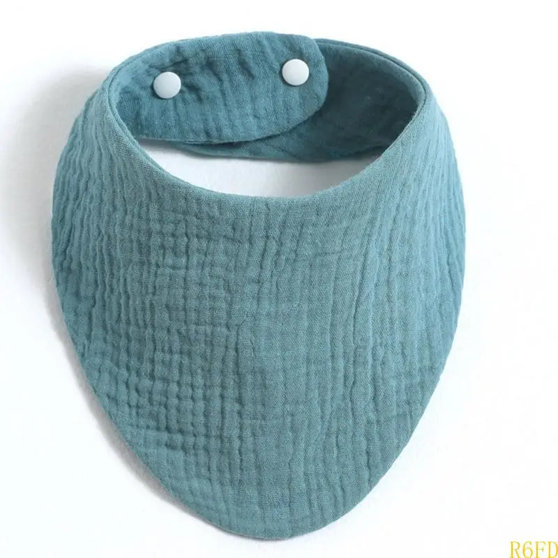 R6FD Color sólido Baberos Baberos Baby Saliva Toalla Turban