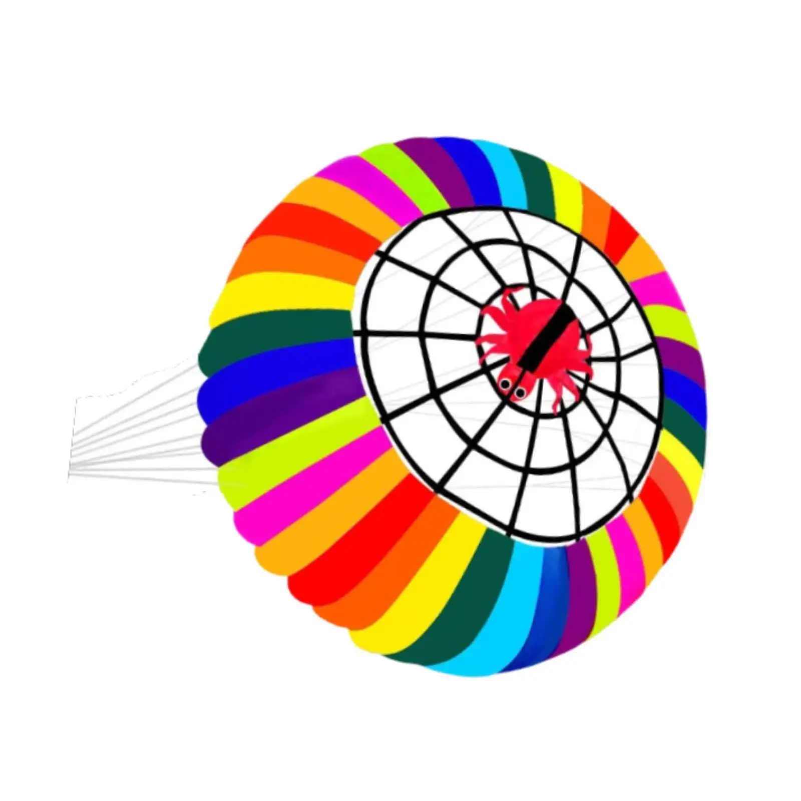 Rainbow Ring Kite Colorful Rotating Bowl Crown 98 inch in Diameter Large Size for Park Kiting Beach Outdoor Kitesurfing Training