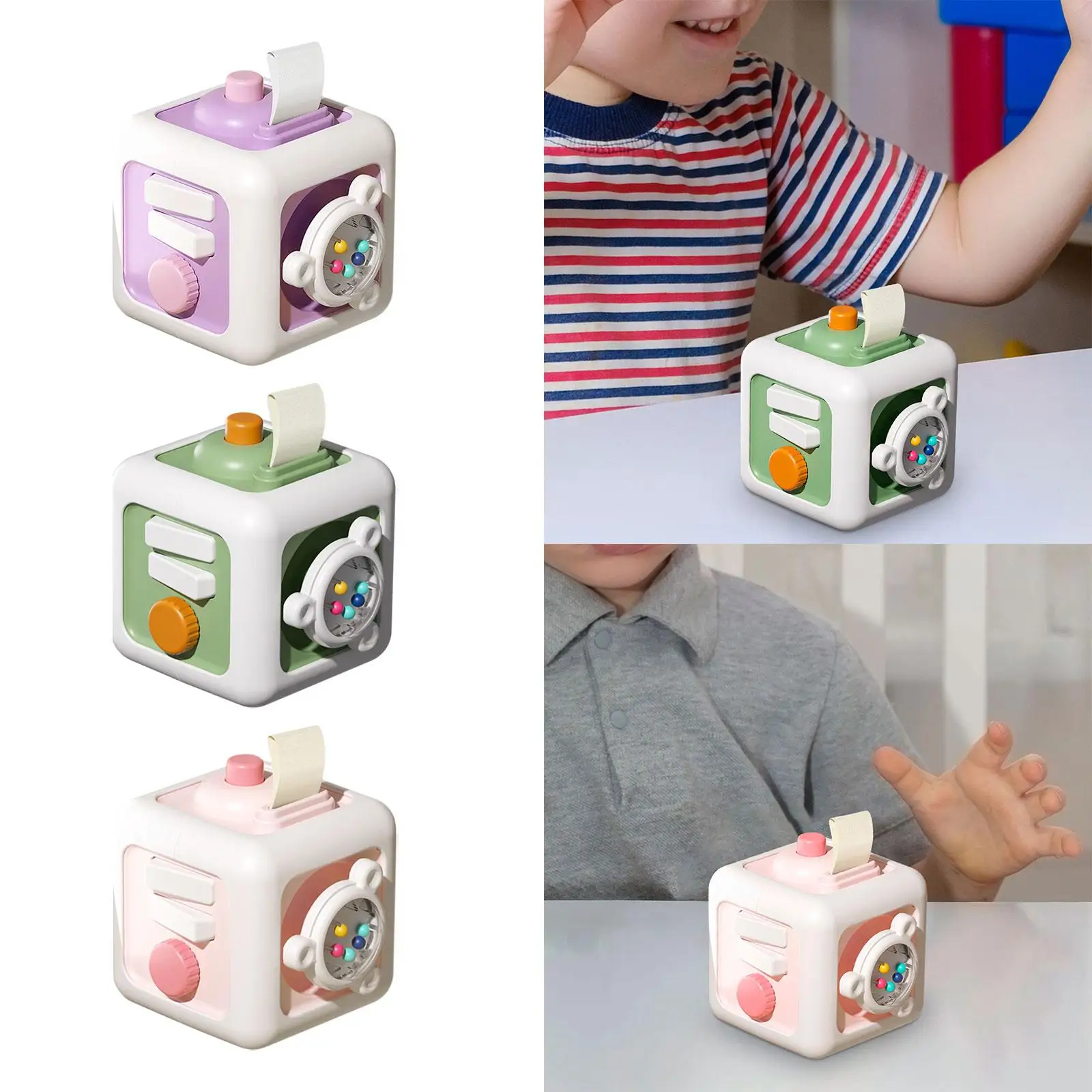 Sensory Toy Busy Cube Fidget Infant 1-3 Travel Toy Developmental Educational Learning Toy Activity Cube Montessori Busy Cube