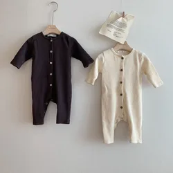 MILANCEL, ropa de otoño para bebés, peleles de parches lisos para niños, monos diarios para niñas, prendas de vestir para niños pequeños de una pieza
