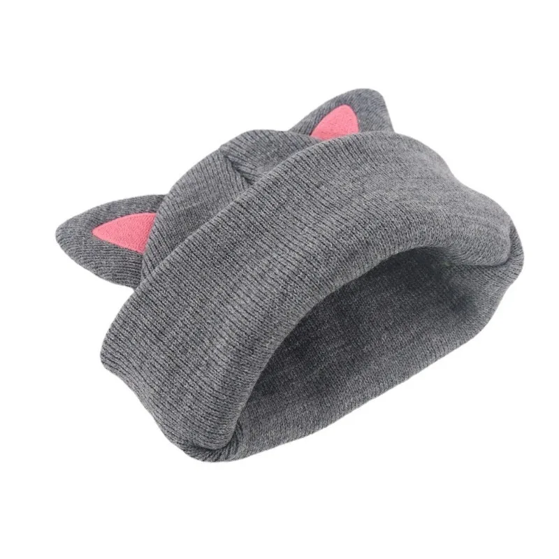 Gorro bebé orejas de gato – Algodón bordado suave y calentito - imagen 4
