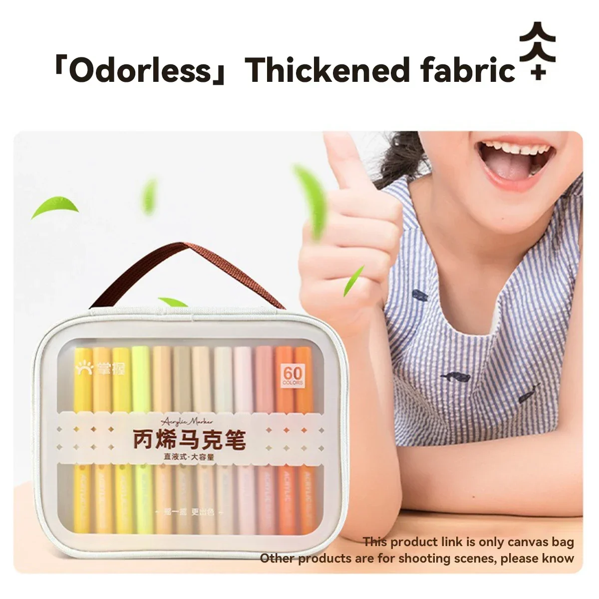 Caja de almacenamiento de lona con marcadores de 36-84 agujeros, organizador impermeable, rollo de cepillo acrílico para estudiantes, artistas, bolsa de almacenamiento de suministros de arte - imagen 4