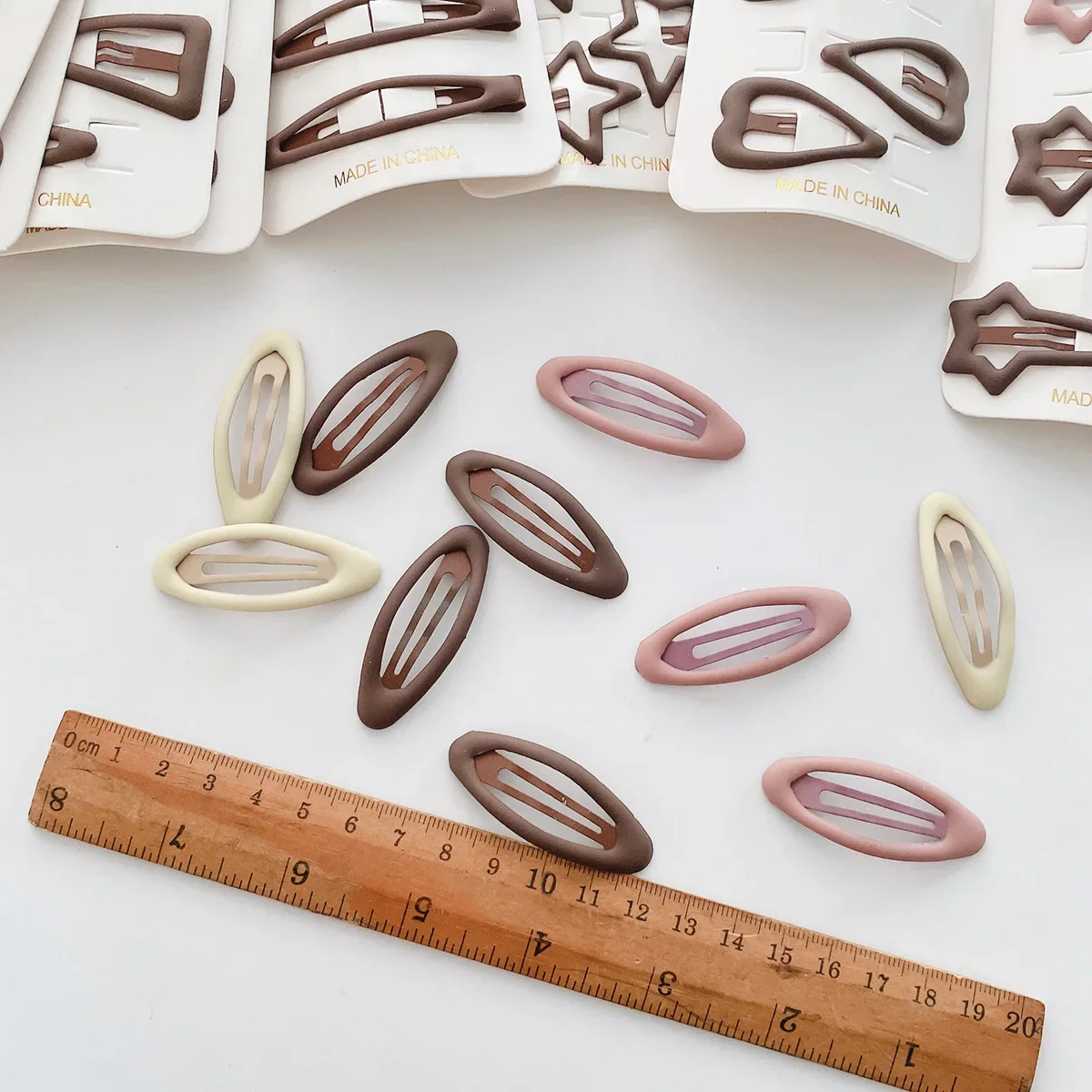 10 Uds. De horquillas para niñas de Color café, Mini pinzas para el pelo a presión para niños, horquillas con forma de gota de estrella, accesorios para el cabello para bebés y niños pequeños - imagen 5