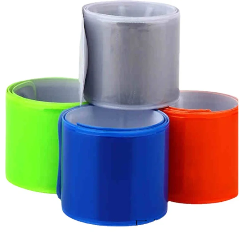 2 uds 40cm pulsera reflectante Slap Band correas para piernas pulseras reflectoras de seguridad brazalete envolvente para correr seguridad de conducción - imagen 5