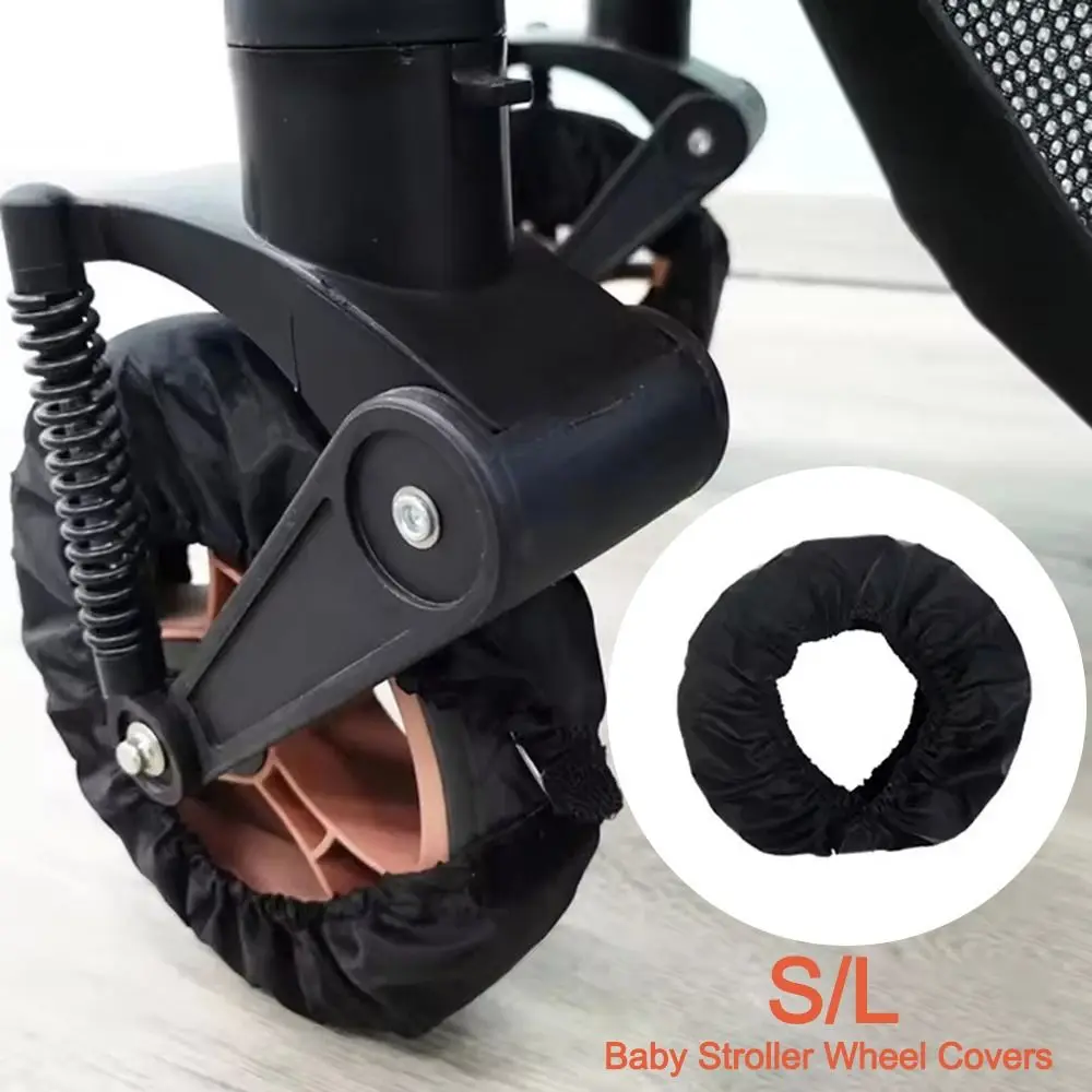Cubiertas para ruedas de cochecito a prueba de polvo, funda impermeable antisuciedad para ruedas de cochecito infantil, tela Oxford - imagen 5