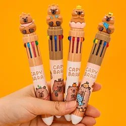 Bolígrafo capibara multicolor para estudiantes – Tinta suave
