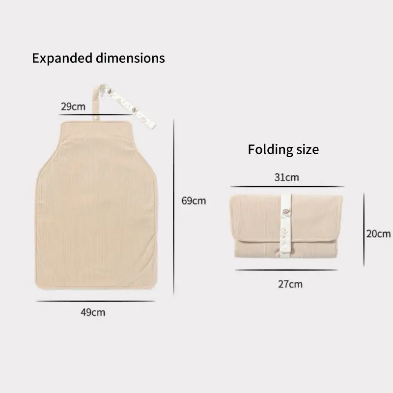 Cambiador portátil impermeable para bebé con almohadilla de viaje - imagen 3