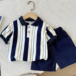 Conjunto de camiseta y pantalón corto de algodón de verano para niño