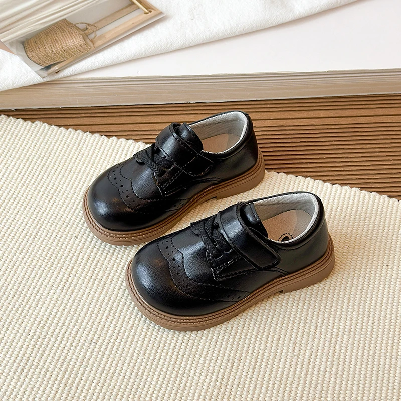 Zapatos de cuero antideslizantes para niños casuales primavera otoño - imagen 2
