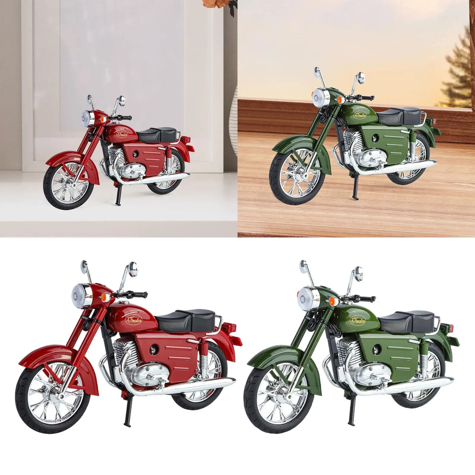 1:10 Scale Decor Accessories Motorcycle Model for Motorcycle Lovers Men Kids