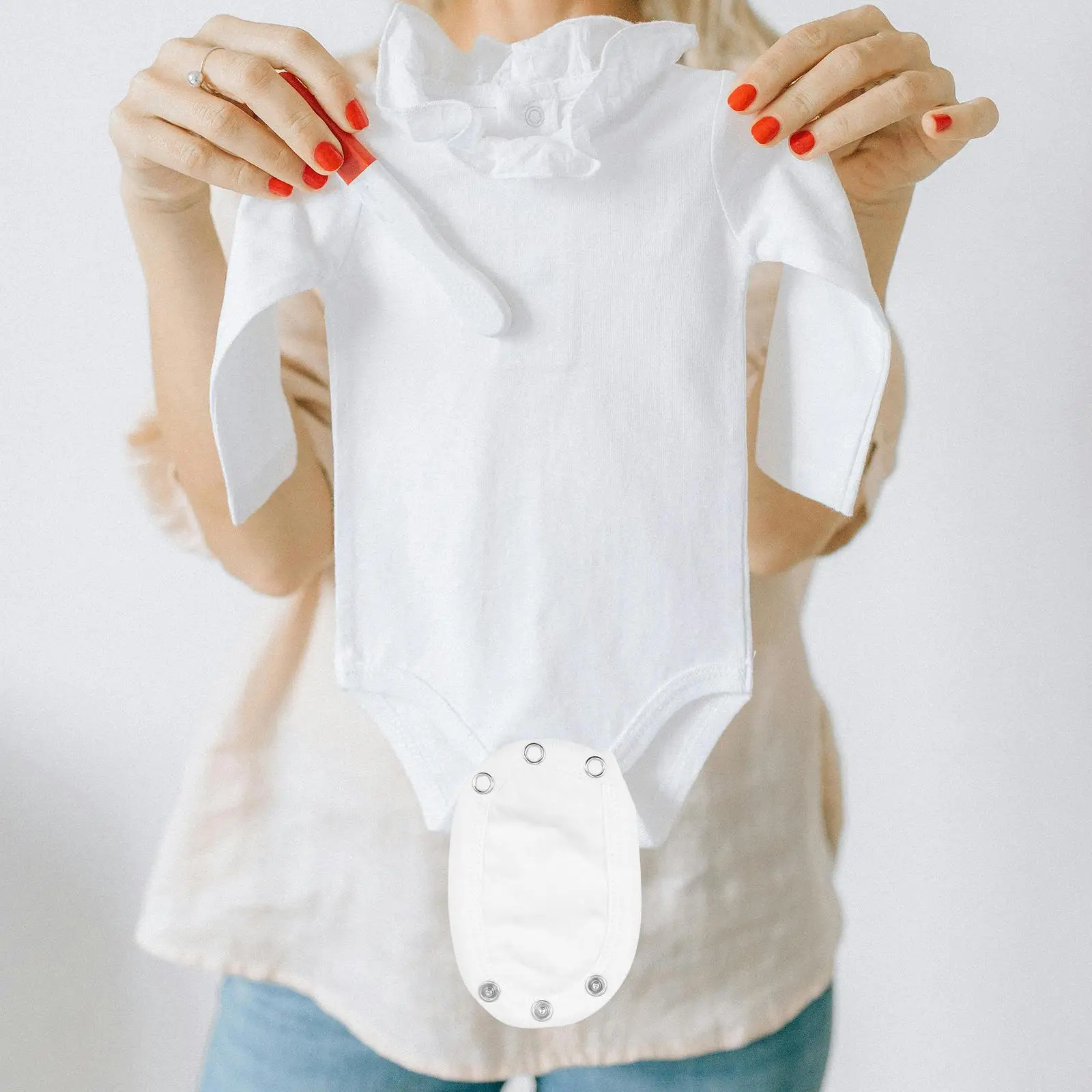 5 piezas de extensores de mono de bebé de algodón caqui Snap Extender película monos mameluco niño niña pantalones largos pantalones cortos - imagen 4