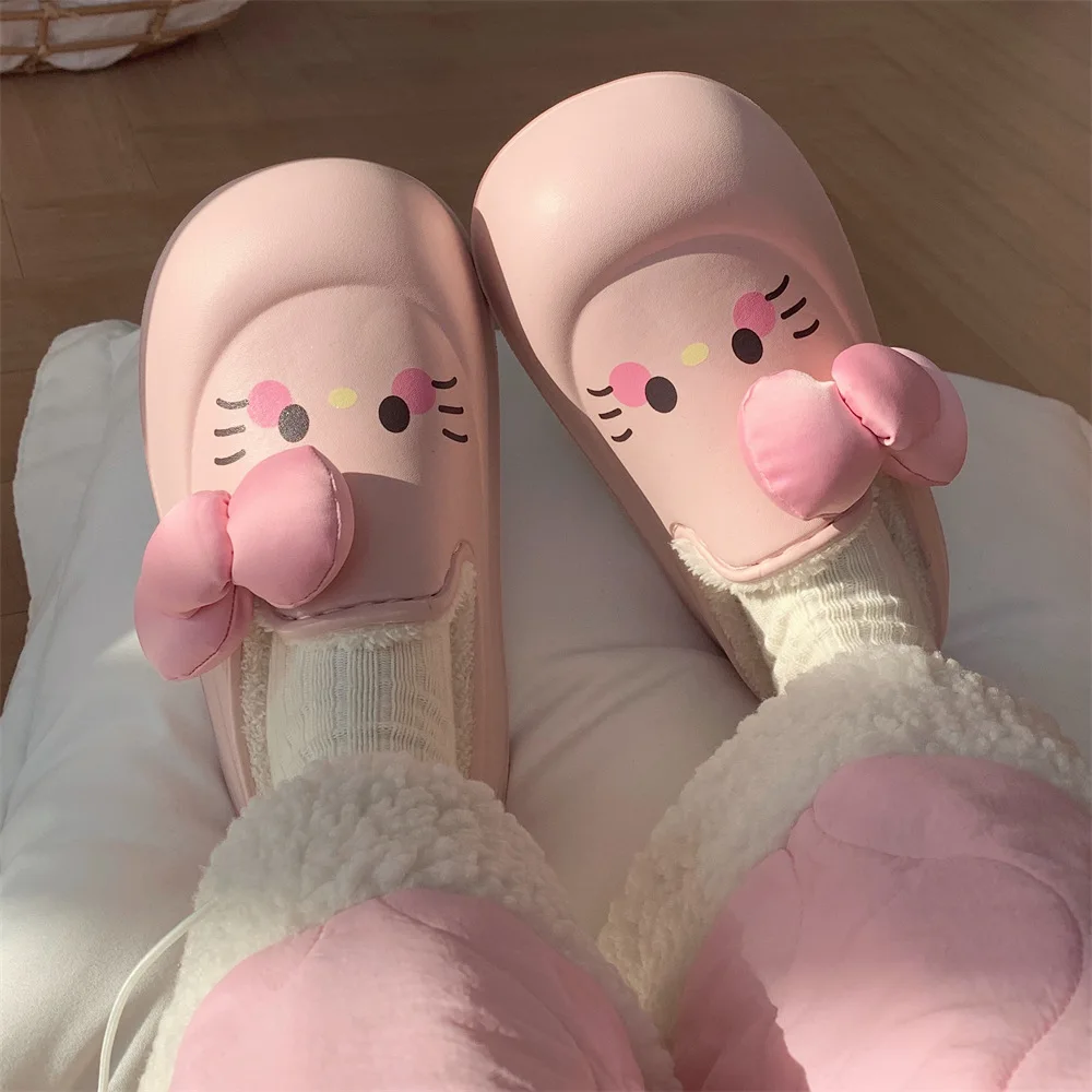 Pantuflas impermeables EVA suave para niña – Dibujos animados cálidos