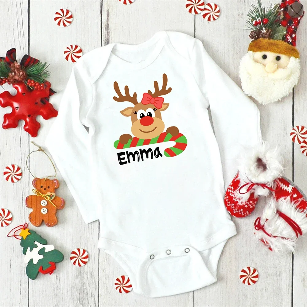 Body de Navidad personalizado para bebé – Mono con ciervos - imagen 5
