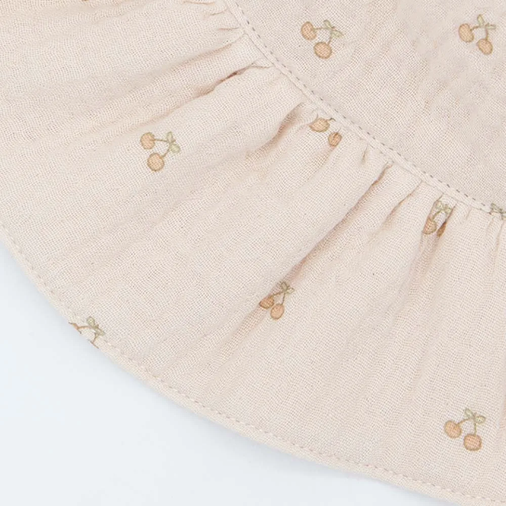 Sombrero para bebé con borde Floral, bonito cerezas, ancla de barco azul, sombrilla de verano, gasa transpirable - imagen 4