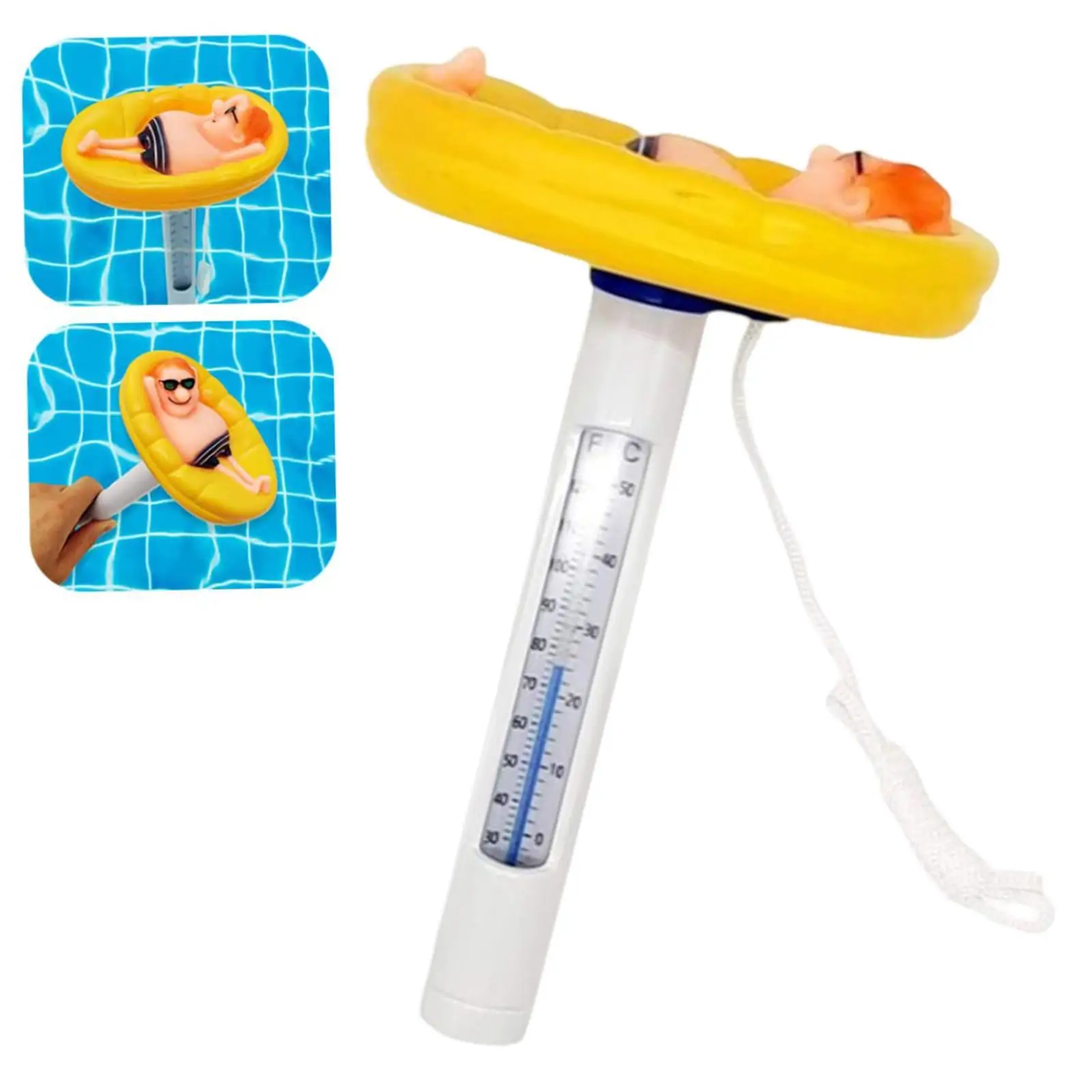 Termómetro de agua para piscina con flotador, para spa y estanque