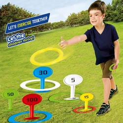 Juego de lanzamiento de anillos infantil para exterior