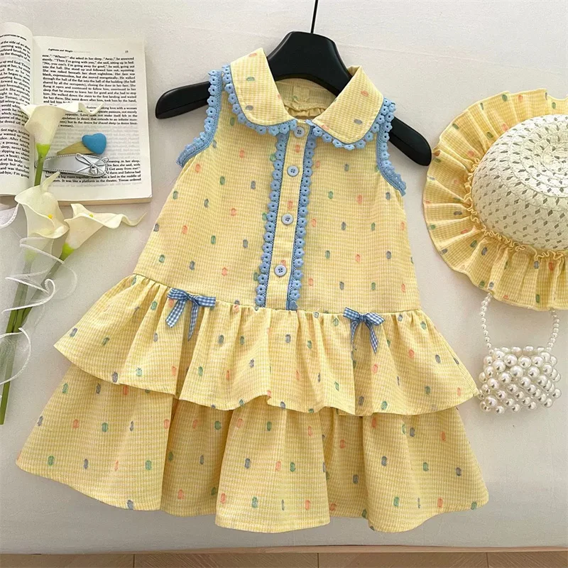 Vestido niña verano de encaje con lazo – Diseño encantador - imagen 3