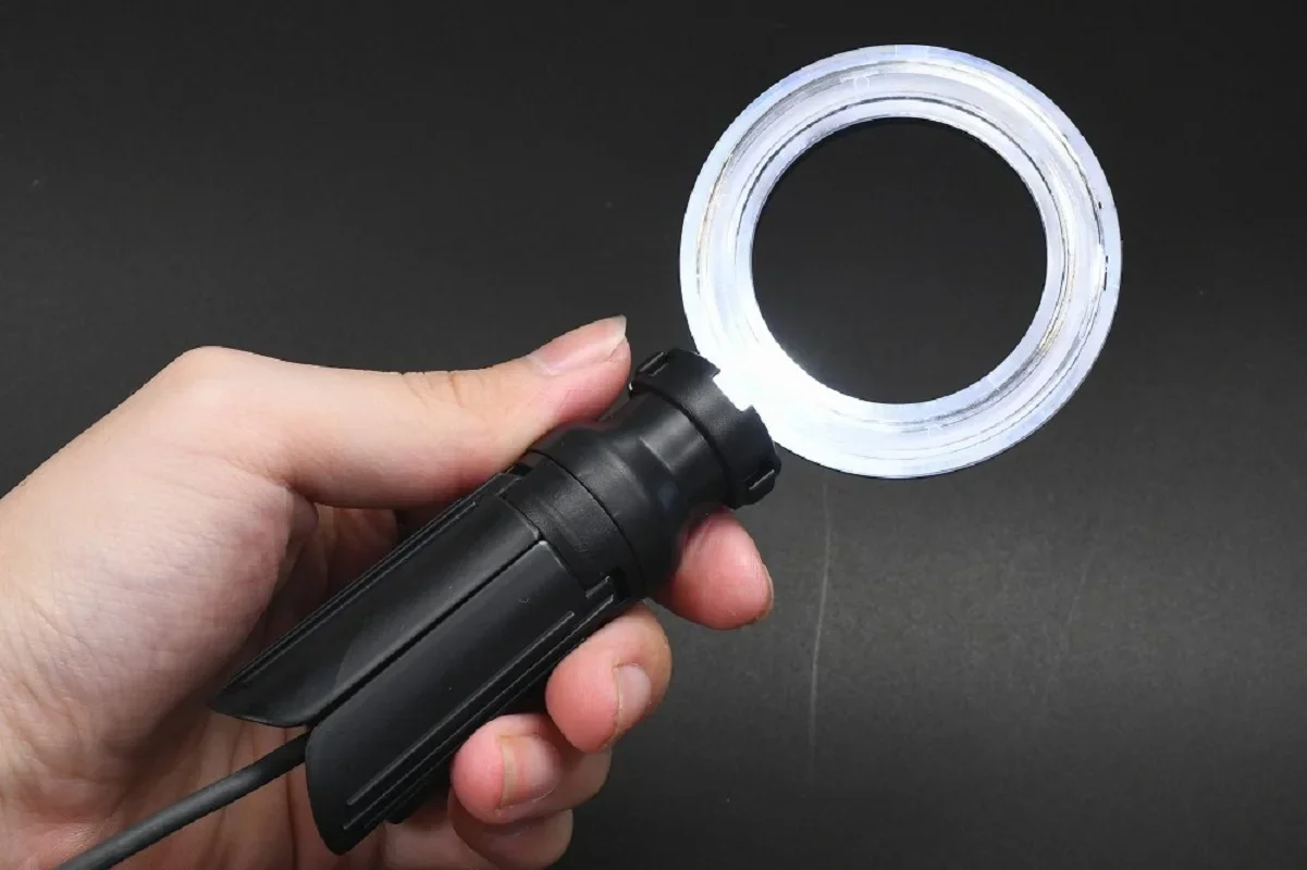 Juguetes de cápsula grita, lindo anillo de luz de trípode selfie en miniatura kawaii para casa de muñecas 1/12, figuras de adornos de montaje de luz de relleno - imagen 4