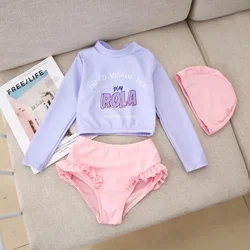 Traje de baño a rayas para bebé niña – Algodón suave para playa