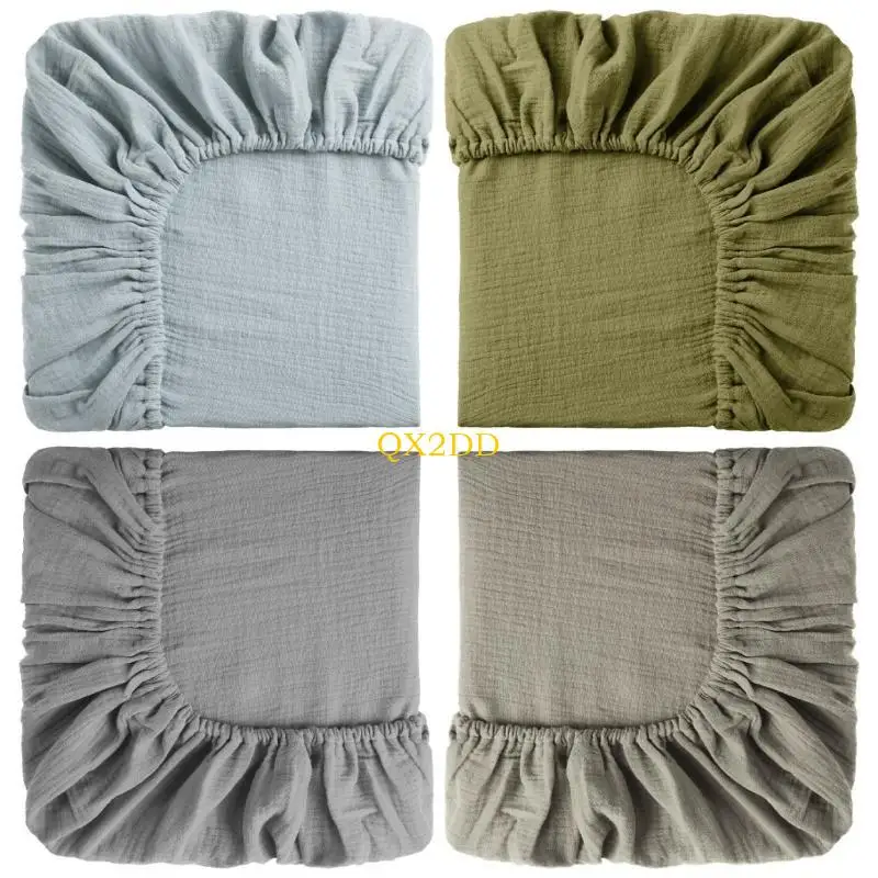 QX2D, 1 o 4 Uds., Sábana bajera ajustable para recién nacidos, protectores cama para bebés, funda transpirable para Moisés, - imagen 2