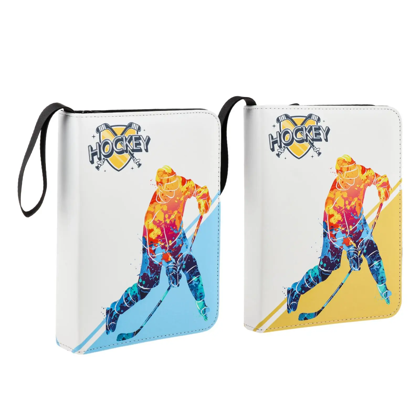 3 Rings Card Holder Protectors Albums with Zipper Reusable Hockey Card Binder for TCG Cards Baseball Sport Game Cards Football
