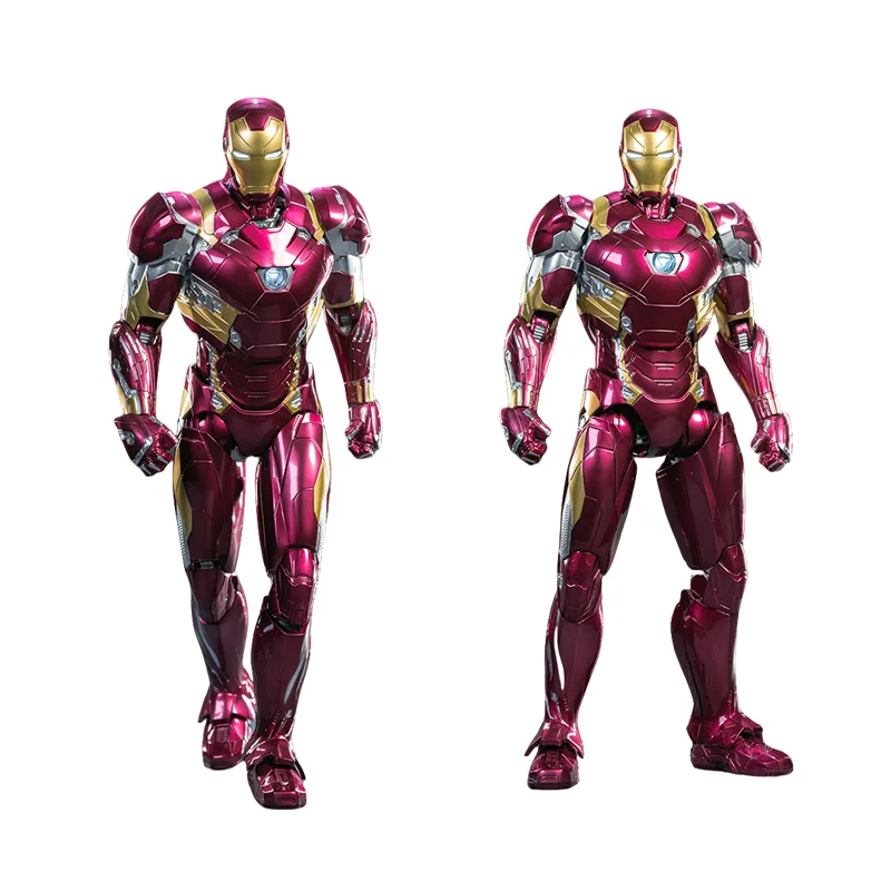 1/7 Scale Iarge Size Marvel Iron Man Building Blocks Splicing LED Toys MK42 MK43 MK46 Action Figure Plastic Model Kit Kids Gifts - imagen 2