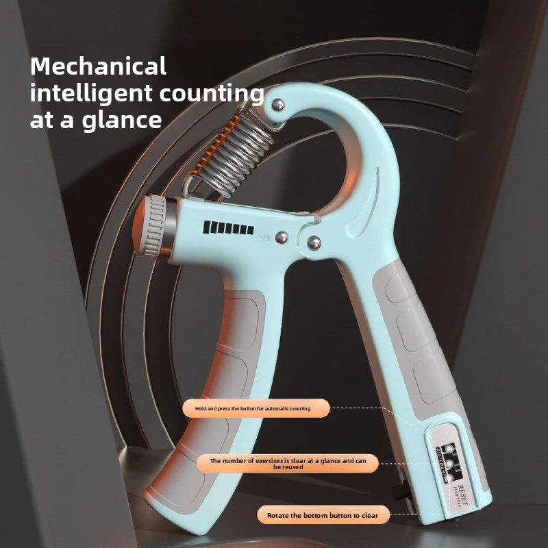 Fortalecedor de agarre de mano con conteo electrónico ajustable, entrenador de dedos, ejercitador de fuerza muscular de brazo, entrenador de mano para estudiantes adultos - imagen 2