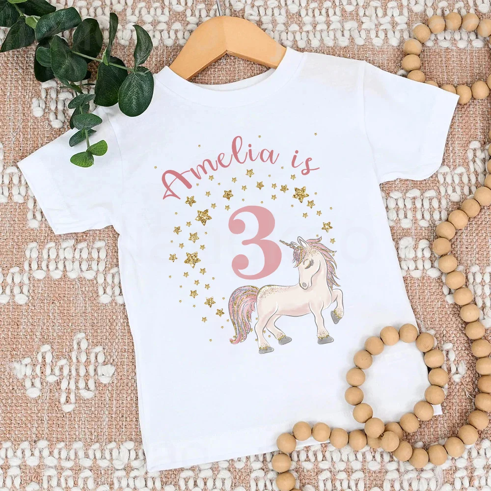 Camiseta unicornio con nombre personalizado para niños - imagen 4