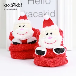 Calcetines antideslizantes para bebé, botines de punto suaves y cálidos para recién nacido, calzado acogedor para otoño e invierno, calcetines antideslizantes para niños pequeños con empuñaduras