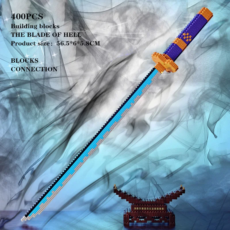 Espada samurái, bloques de construcción, hoja Ninja Katana, Anime japonés, mariposa, cuchillo Nichirin, ladrillos, juguetes para niños y adultos - imagen 4