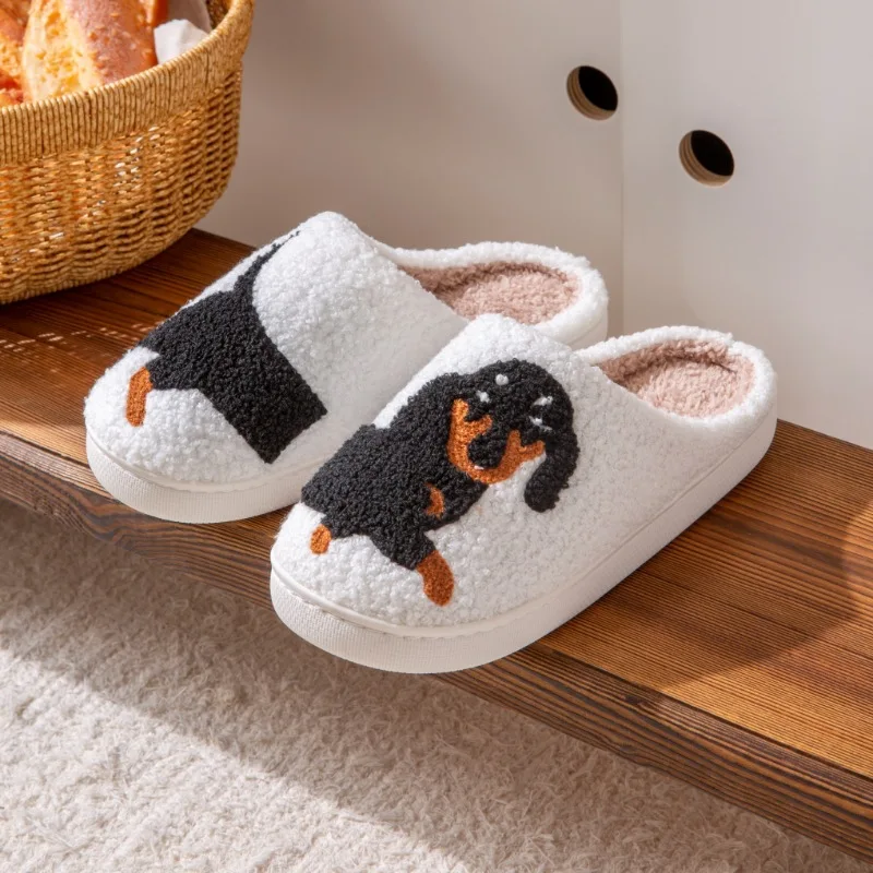 Zapatillas infantiles de algodón con bordado de teckel - imagen 4