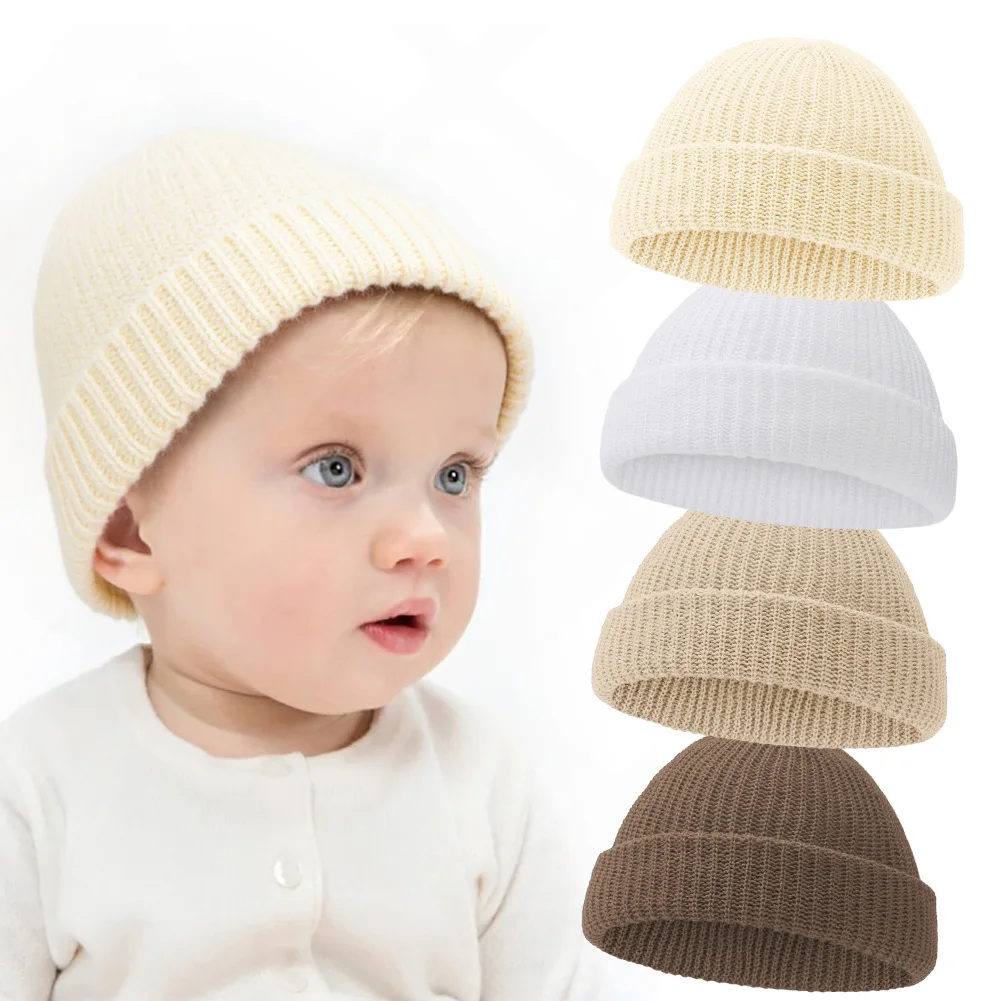 Gorros de turbante para bebé en punto de otoño-invierno